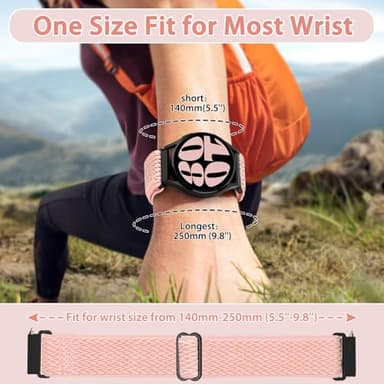TumpCez Quick Release Watch Band - Choice of Width -18mm 19mm 20mm 22mm 24mm Watch Bands, Solo Loop Adjustable Elastic Nylon Watch Straps Replacement Wristband for Men Women - Image 3