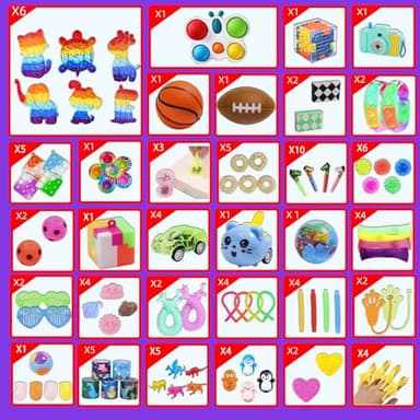 BILLFULL 1000 Pcs Party Favors for Kids, Fidget Toys Bulk, Birthday Gift Toys, Fidgets Stocking Stuffers, Treasure Box Party, Goodie Bag Carnival Prizes, Pinata Filler Stuffers Classroom - Image 2