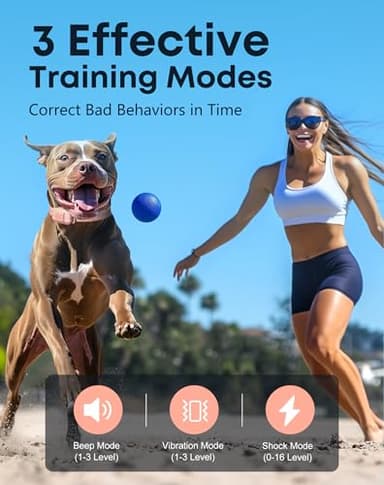 Jugbow Dog Shock Collar - 4200FT Dog Training Collar with Remote for 5-120lbs Small Medium Large Dogs, IPX8 Waterproof E Collar with 4 Training Modes, Security Lock, Rechargeable Shock Collar Pink - Image 2