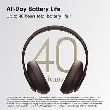 Beats Studio Pro - Wireless Bluetooth Noise Cancelling Headphones - Deep Brown (Renewed Premium) - Image 3