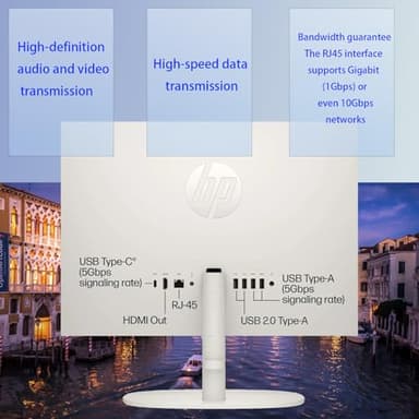 HP All-in-One Desktop Computer - 32GB RAM, 1TB SSD, 21.5" FHD Anti-Glare Display, Intel Celeron J4025, Wired KB & Mouse, Wi-Fi 6, for Students & Business, Windows 11 Pro, w/Accessories - Image 2