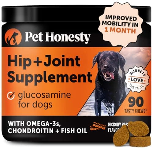 Pet Honesty Hip & Joint Health - Soft Chews for Dogs, Joint Supplement with Glucosamine Chondroitin, MSM, Turmeric, Joint Support + Mobility, May Reduce Occasional Discomfort (Bacon 90 Count) - Image 1