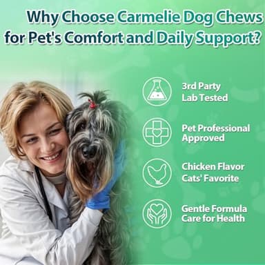 Carmelie Flea and Tick Prevention for Dogs Chewables - 200 Soft Chews Natural Dog Flea and Tick Chewables, Oral Flea Supplement for Dogs, Puppy Flea Support - All Breeds & Ages - Chicken Flavor - Image 5