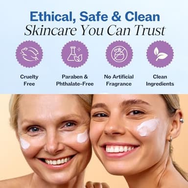 LilyAna Naturals Anti Aging Retinol Face Cream for Women – Wrinkle & Neck Cream for Firming, Retinol Moisturizer for Face with Hyaluronic Acid, Hydrating Night Cream for Fine Lines, Collagen Boost - Image 8