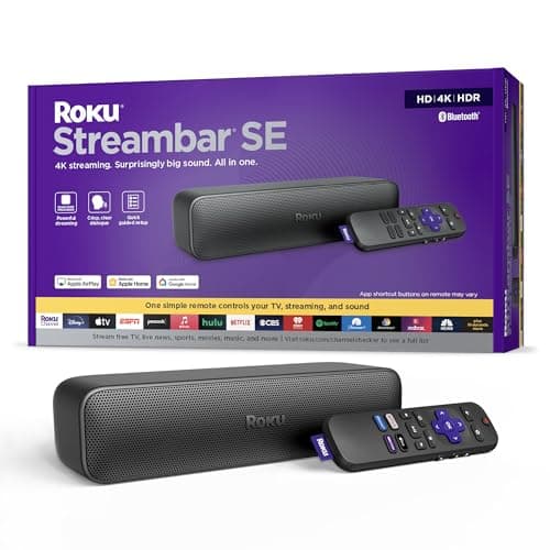Roku Streambar SE | 2-in-1 TV Soundbar with Built-in 4K/HD/HDR Streaming, Premium Speakers, & Enhanced Speech Clarity for Crisp, Clear Dialogue - Quick Guided Simple Setup (Renewed) - Image 1