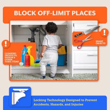 Eco Baby Magnetic Cabinet Locks for Babies - Magnetic Baby Proofing Cabinet Locks, Child Locks for Cabinets Drawers Doors for Back to School - Easy Installation No Tools Required (12 Pack and 2 Keys) - Image 3