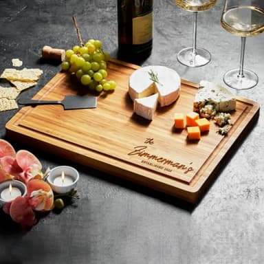 Personalized Cutting Board, Custom Bamboo Engraved Charcuterie Boards - Best Present for Wedding, Bridal Shower, Engagement, Anniversary, Housewarming, Gift Idea for Couples Bride, Parent, Family - Image 4