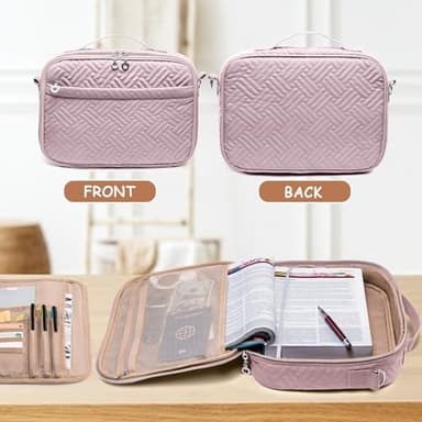 IMAGINING Bible Cover for Women - Stylish Large Bible Covers - Bible Case with Handles - Bible Bag Journal Case - Bible Carrying Case for Women - Bible Gift - Book Protector for Book Lovers - Image 4