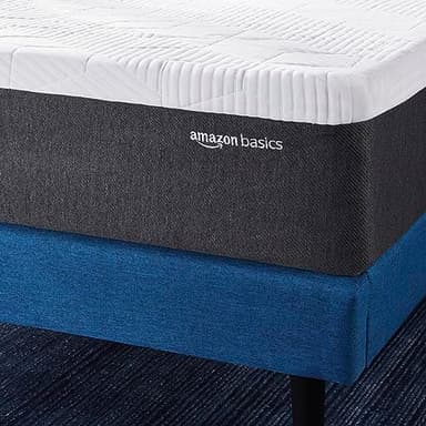 Amazon Basics Gel Memory Foam Mattress, Firm, Cooling, Queen Size Mattress, CertiPUR-US® Certified Foam, 80 x 60 x 12 inches, White/Dark Gray - Image 3