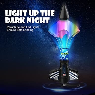 Rocket Launcher for Kids, Self Launching Motorized Air Rocket Toy, Outdoor Toys for Ages 8-12, Model Rockets with Parachute Safely Land, Spaceship Launch up to 200 ft Birthday Gifts for Boys - Image 3