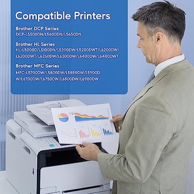 WEAREC Compatible Toner Cartridge Replacement for Brother TN850 TN-850 TN820 TN-820 Work with HL-L6200DW HL-L5200DW MFC-L5850DW MFC-L6800DW DCP-L5600DN Printer (Black,4-Pack) - Image 2