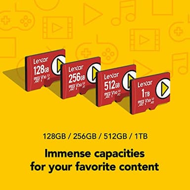 Lexar 1TB (2-Pack) Play Micro SD Card w/SD Adapter, UHS-I, C10, U3, V30, A2, Full HD, Up to 160/100 MB/s, Expanded Storage for Nintendo-Switch 1, Gaming, Smartphones, Tablets (LMSPLAY001T-B2ANU) - Image 5