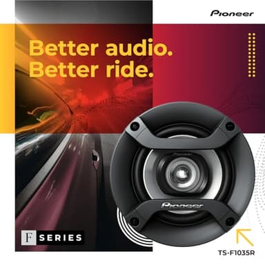 Pioneer F-Series TS-F1035R 4” 2-Way Speakers (Pair) – 150W Max, Balanced Sound + Smooth Treble, Great Stock Replacement, High-Efficiency Speaker Designed for OEM Power - Image 2