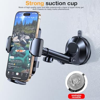 Romuto Car Phone Holder Mount【2025 Strongest Suction】 Phone Mount for Car Dash Pad Cell Phone Holders for Your Car Accessories for Women Men Dash/Wind/Vent Truck Stand for Garmin GPS iPhone Samsung - Image 11