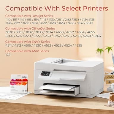 ejet 63XL Ink Cartridge Combo Pack Replacement for HP 63 Ink 63XL Ink Cartridges Black and Color for OfficeJet 3830 4650 5255 5258 4655 4652 3833 Envy 4520 4512 DeskJet 1112 3630 (1 Black,1 Tri-Color) - Image 7