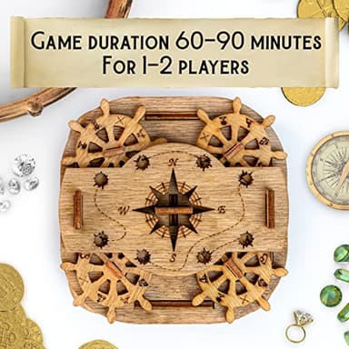 iDventure Cluebox - Davy Jones Locker - Escape Room Game - Puzzle Box - Gift Box - 3D Wooden Puzzle for Adults - Wooden Jigsaw - Brain Teaser - Birthday Gift Gadget for Men - Money Box - Image 2