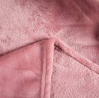 TASTHROW Large Flannel Fleece Throw Blanket, 50×70 Inch - Cozy Lightweight Thick Blanket - All Seasons Suitable for Women, Men and Kids (Pink) - Image 6