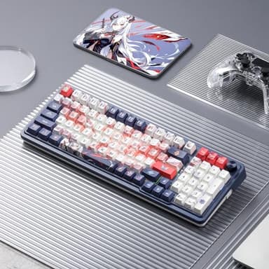 Redragon K686 PRO SE 98 Keys Wireless Gasket RGB Gaming Keyboard, 3-Mode Anime Mechanical Keyboard w/Hot-Swap Socket, Dedicated Knob Control & 5-Layer Noise Dampening, Custom Hi-Fi Linear Switch - Image 9
