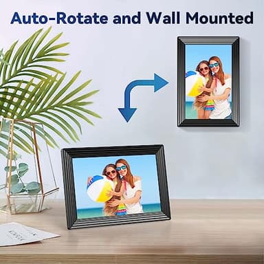 Frameo 10.1" WiFi Digital Picture Frame, Smart Digital Photo Frame with 16GB Storage, 1280x800 IPS HD Touch Screen, Auto-Rotate, Easy Setup to Share Photos or Videos Remotely via App from Anywhere - Image 4