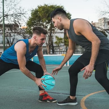 PECOGO Weighted Training Basketball 29.5" 2.2/3/3.3LBS Heavy Training Indoor Outdoor Basket Ball Hygroscopic Leather for Improving Handling Dribbling Passing and Rebounding Skill(Blue) (3 LBS) - Image 5