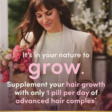 Nature's Bounty Optimal Solutions Hair Growth Supplement with Biotin, Hair Growth Vitamins with Biotin Silicon & Arginine, 1 Per Day, 30 Capsules, One Month Supply - Image 5