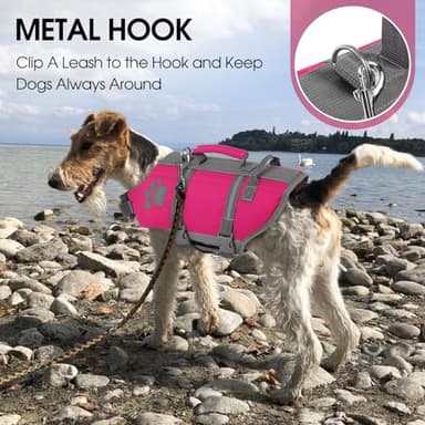 Queenmore Dog Life Vest for Swimming Large, XXL Dog Life Jacket, Floating Dog Swimming Vest, Adjustable Large Dog Life Vests for Boating with Hook/Rescue Handle, Big Dog Water Saftey Vest for Pool - Image 5