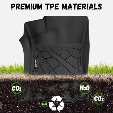 PARTZER Floor Mats for Toyota Tacoma 2016-2023 Double Cab (Only Fit Automatic), Custom Fit All-Weather TPE Floor Liners, Front & 2nd Row Mat for Tacoma Car Accessories - Image 8
