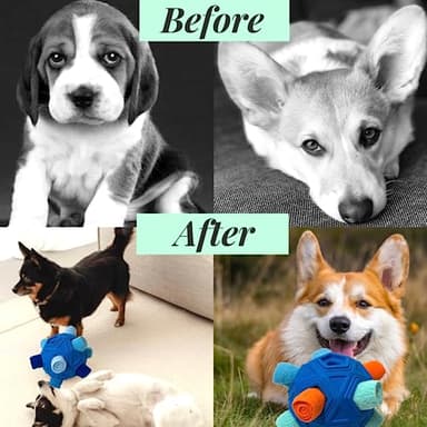 CIIVURR Snuffle Ball for Dog Toys Unbreakable Upgrade Ball Interactive Toy Foraging Snuffle Mat Puppy Treat Dispenser Slow Feeder Dog Puzzle Toys for Small, Medium, Large Pets (Blue) - Image 5