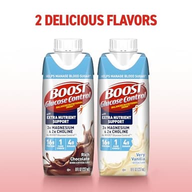 BOOST Glucose Control Ready to Drink Nutritional Drinks with Extra Nutrient Support Drink, Rich Chocolate, 8 Fl Oz, Pack of 24 - Image 5