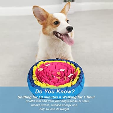 Vivifying Snuffle Mat for Dogs, Interactive Dog Enrichment Toys for Boredom and Mental Stimulation, Adjustable Sniff Mat for Slow Eating and Keep Busy (Red & Yellow) - Image 7