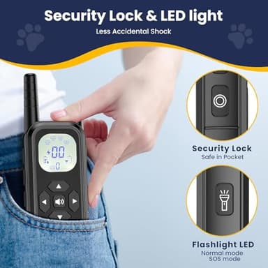 Wireless Dog Fence Electric Fence 185 Days Standby Training Collar, Flash Light & Waterproof Portable Dog Perimeter Collar with 3 Training Mode for 2 Dog Large Medium Upgraded Dark Grey for 2 Dog - Image 6