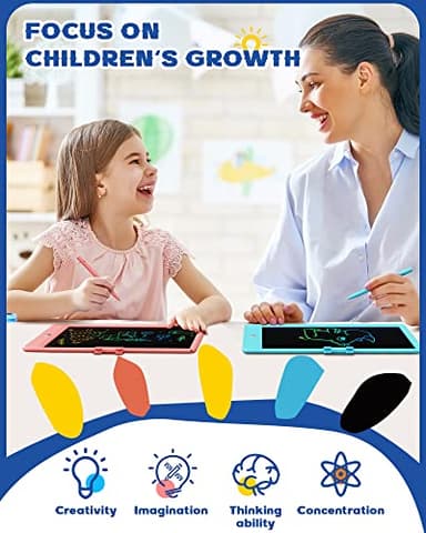 Bravokids Toys for 3-6 Years Old Girls Boys, LCD Writing Tablet 10 Inch Doodle Board, Electronic Drawing Pads, Educational Birthday Gift for 3 4 5 6 7 8 Years Old Kids Toddler (Blue) - Image 4