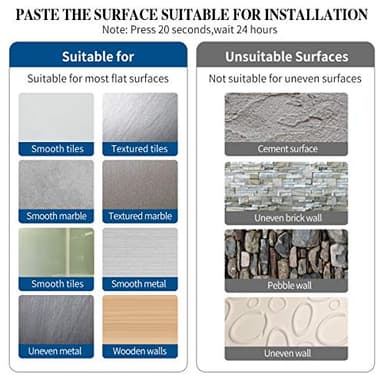 theaoo Paper Towel Holder - Under Cabinet Paper Towel Holder for Kitchen, Adhesive Paper Towel Roll Rack for Bathroom Towel, Wall Mounted Matte Black Paper Towel Rack, SUS304 Stainless Steel - Image 6