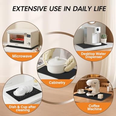 Jalopink Silicone Feeding Placemat for Food & Water Dogs Cats Children, 22"x14" BPA-Free with Raised Edge Waterproof Mat, Silicone Mats for Coffee, Under Sink, Kitchen - Image 7