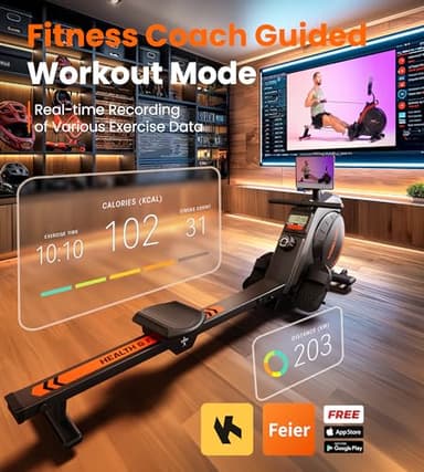 YOSUDA Magnetic Rowing Machine 350 LB Weight Capacity - Rower Machine for Home Use with LCD Monitor, Tablet Holder and Comfortable Seat Cushion - Image 3