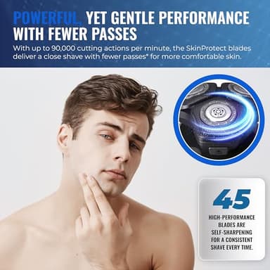 Philips Norelco Electric Shavers for Men, Rechargeable Wet/Dry Electric Shaver with SenseIQ Technology, Cordless Electric Razors for Men with Pop-up Trimmer, Travel Case - Image 5