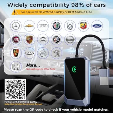 TERUNSOUl Wireless CarPlay Adapter, Convert Factory Wired to Wireless, Easy Plug and Play Setup, Zero Delay, Supports Voice Assistant, Compatible with Cars with OEM Wired CarPlay & iOS 10+ - Image 7