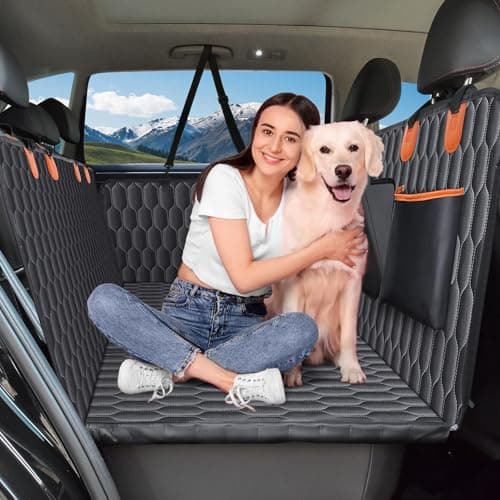 Chumajor Back Seat Extender for Dogs-Supports 400lb,Waterproof Dog Car Seat Cover Hard Bottom-Detachable,600D Heavy Duty Scratch Proof Nonslip Soft,Dog Hammock for Car,SUVs - Image 1