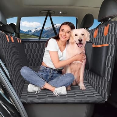 Chumajor Back Seat Extender for Dogs-Supports 400lb,Waterproof Dog Car Seat Cover Hard Bottom-Detachable,600D Heavy Duty Scratch Proof Nonslip Soft,Dog Hammock for Car,SUVs - Image 1