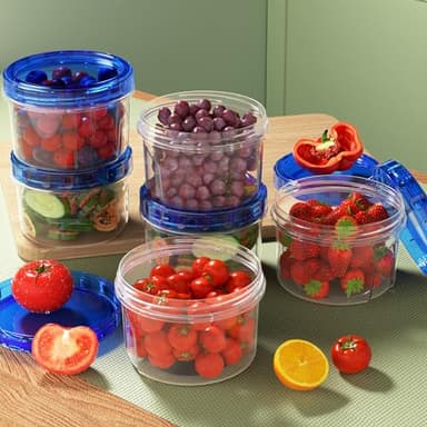 Freezer Storage Containers, [6 Pack-16 Oz] Airtight Plastic Food Storage Containers with Twist Top Lids, Soup, Meal Prep Containers | BPA Free | Stackable | Leakproof | Microwave/Dishwasher Safe - Image 5