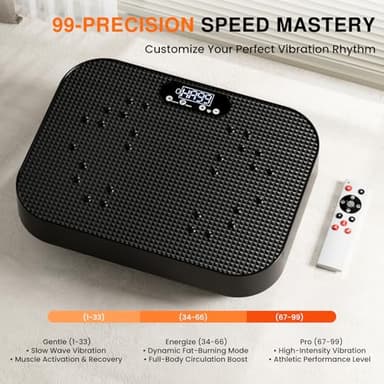 Vibration Plate Exercise Machine, 2025 Upgraded Fitness Vibrating Lymphatic Drainage Full Body Workout Shaker for Weight Loss, Featuring a 330 Lbs Capacity Vibrate Fitness Platform with 8 Modes - Image 6