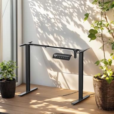ErGear Electric Stand up Desk Frame,4 Memory Height Settings Height Adjustable Table Legs, Sit Stand Desk Frame Up to 47.2", Ergonomic Standing Desk Base Workstation, Black Frame Only - Image 7