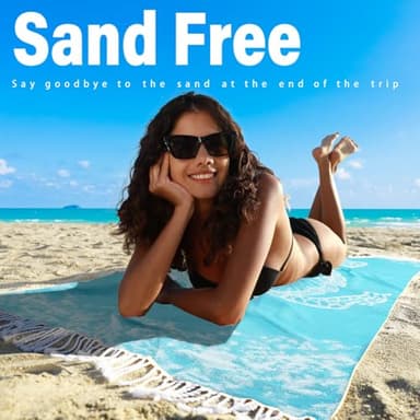 Widdonen Thin Turkish Beach Towel Lightweight Quick Dry Absorbent Cotton Bathroom Bath Pool Swim Towels Extra Large Oversized Sand Free Beach Accessories Essentials Cloud Gifts for Adult - Image 3