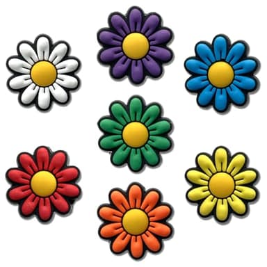 Flowers Sunflower Daisy Shoe Charms Fit for Croc Clog Sandals Decoration, Plants Shoe Charms for Party Favor (B) - Image 1