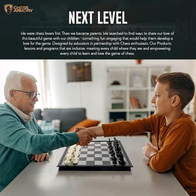 Chess Armory Magnetic 9.5 Inches Travel Chess Set - Folding Board with Storage Box & 2 Extra Queen. - Image 5