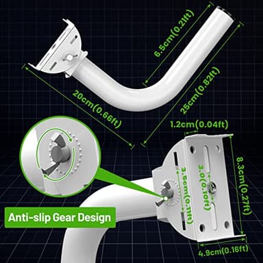 Gigabit Wireless Bridge with Mounts, 5.8G Point to Point Extender, 3KM Outdoor WiFi Bridges with 16dBi Antenna for Barn, Garage, RV, Farm, CCTV/IP Camera, Starlink Network Extension, Network Sharing - Image 8