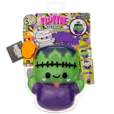 Fluffie Stuffiez Halloween Frankenstein Small Collectible Feature Plush, Surprise Reveal Unboxing with Huggable ASMR Fidget DIY Fur Pulling, Ultra Soft Fluff - Image 2