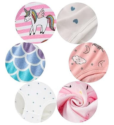 Barara King Cotton Panties Toddler Little Girls Soft Underwear Kids Undies (Pack of 6) Size 3T - Image 2