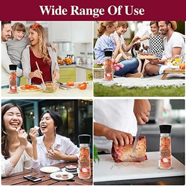 Himalayan Chef Pink Salt with Roasted Onion & Red Crushed Pepper, Tall Glass Grinder, 10.58 Oz - Image 10