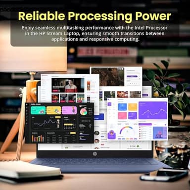 HP New 14" HD Ultra Light Thin Laptop, Quad-Core Intel Celeron Processor, 16GB RAM, 564GB (64GB eMMC+ 500GB Ext Driver), Upto 11 Hours, Windows 11 S + 1 Year Office 365+HubxcelAccessory, Royal Blue - Image 8